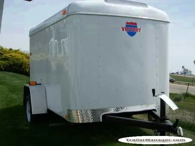 8ft   Single Axle WHITE With Single Door