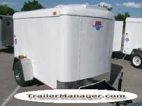 8ft  Single Axle WHITE  With Single Door
