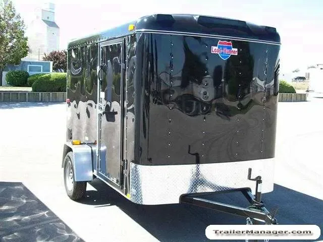 10ft Single Axle BLACK  With Double Door
