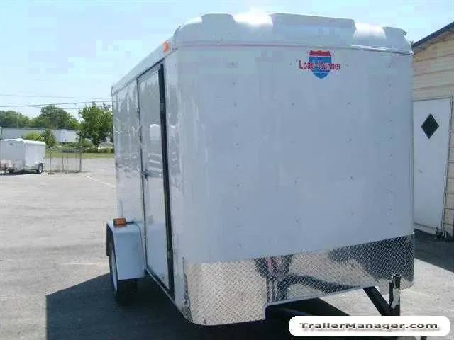 10ft  Single Axle WHITE  With Double Door