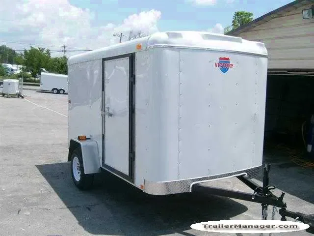 10ft  Single Axle WHITE  With Double Door
