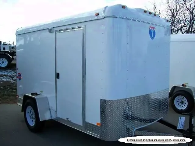 10ft Single Axle WHITE With Double Door