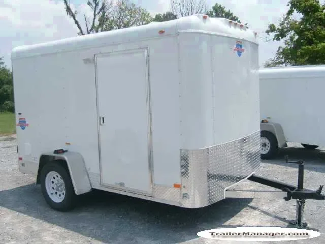 10ft Single Axle WHITE With Double Door