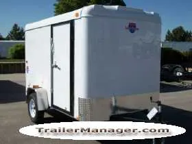 10ft  Single Axle WHITE  With Double Door