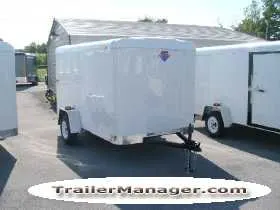 10ft  Single Axle WHITE With Double Door
