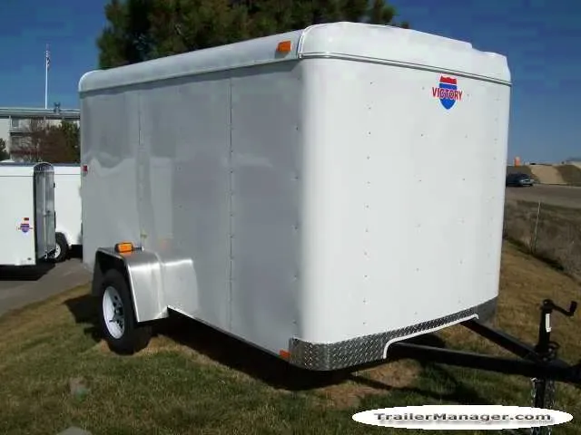 10ft Single Axle WHITE With Double Door