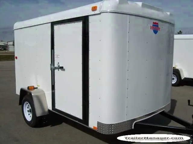 10ft  Single Axle WHITE With Double Door
