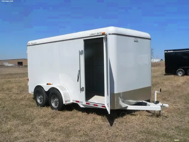 White Flat Front Cargo 12ft w/3500lb axles