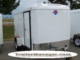 12ft  Single Axle WHITE  With Double Door