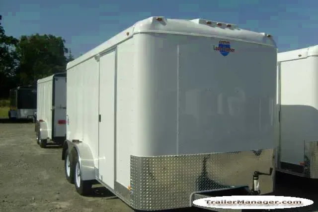 14ft Tandem Axle WHITE  With Double Door