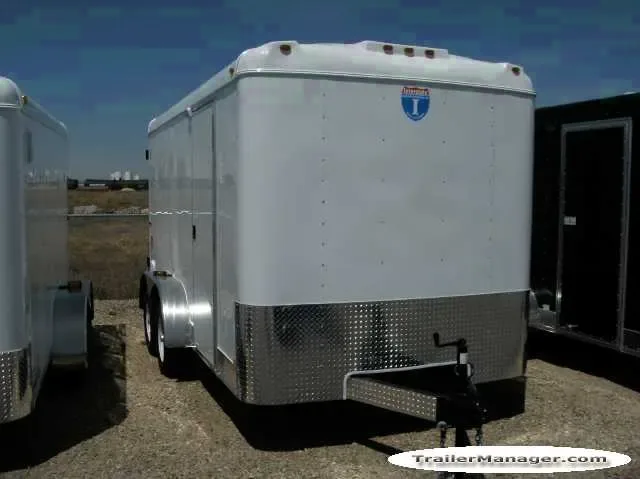 14ft Tandem Axle WHITE  With Double Door