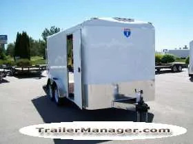 14ft Tandem Axle WHITE With Ramp-Finished Interior