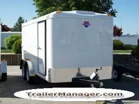 14ft  Tandem Axle WHITE With Ramp