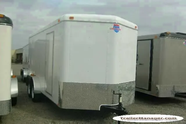 16ft 7K  V-Nose WHITE With Ramp