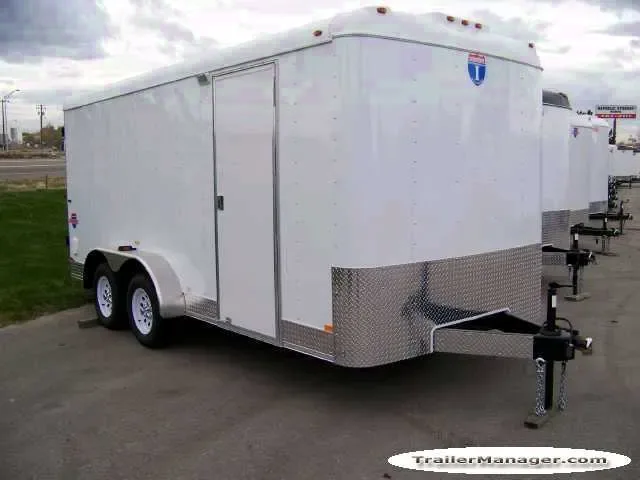 16ft Tandem Axle WHITE With Double Door