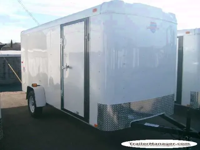 12ft White SA Cargo Trailer w/Ramp