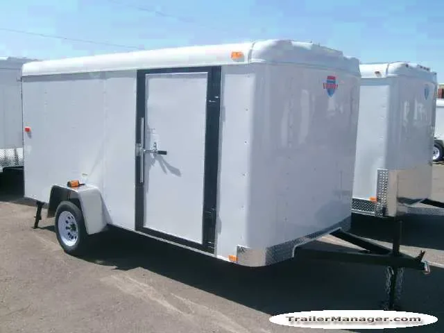 12ft Single 3500lb Axle WHITE With Double Door