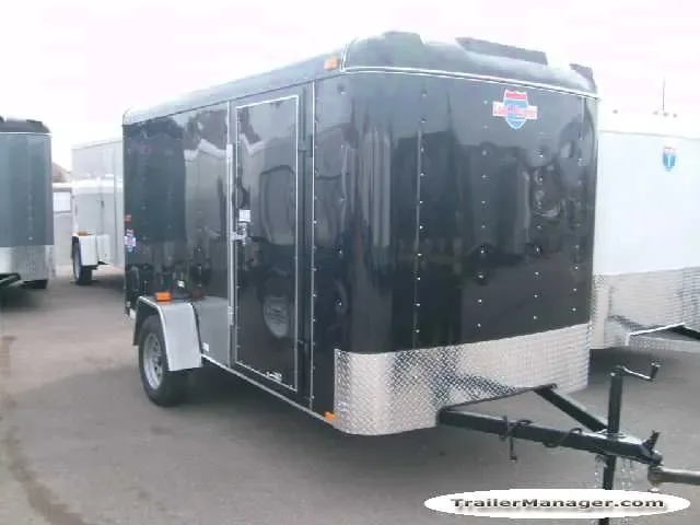 BLACK SA 12FT FLAT FRONT CARGO TRAILER