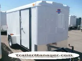 Flat Front White 12ft 3500lb Single Axle Cargo Trailer