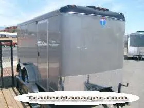 14ft Pewter Cargo Trailer w/Ramp Door