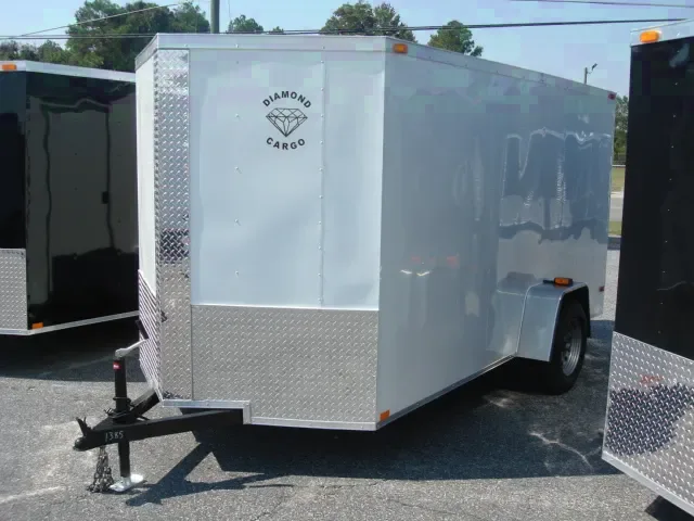 12ft Steel Frame White Cargo Trailer