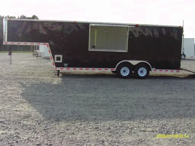 24ft Gooseneck Cargo Trailer w/Ramp