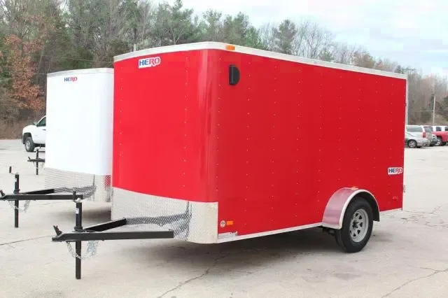 Red Flat Front 8ft Single Axle Trailers