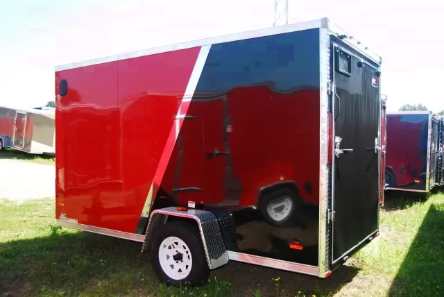 Red/Black 12ft Enclosed Cargo Trailer