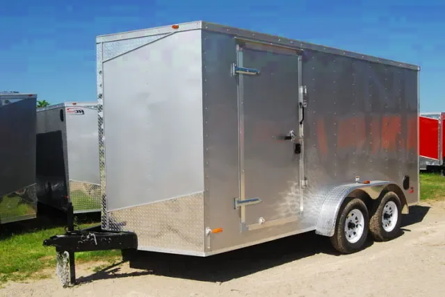 16ft T/A  Silver Trailer with Ramp Door