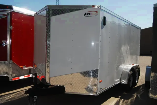 16ft White Cargo Trailer w/Double Doors