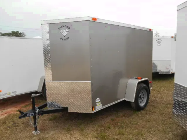 PEWTER 8FT CARGO TRAILER WITH REAR RAMP