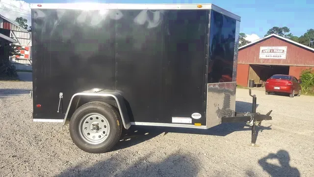 8FT BLACK ENCLOSED CARGO TRAILER