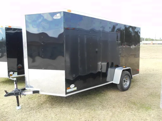 BLACK 12FT SINGLE AXLE CARGO