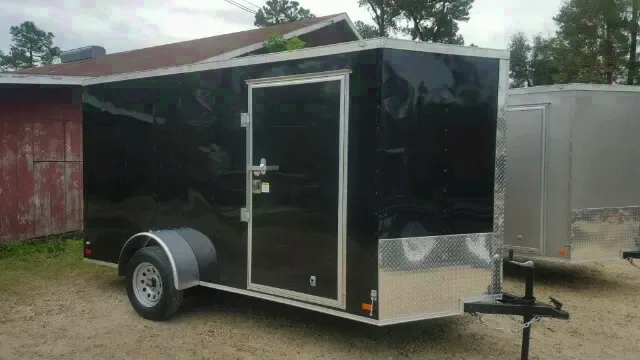 12FT BLACK ENCLOSED TRAILER WITH RAMP