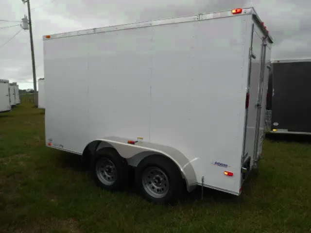 12FT TANDEM AXLE WHITE CARGO TRAILER