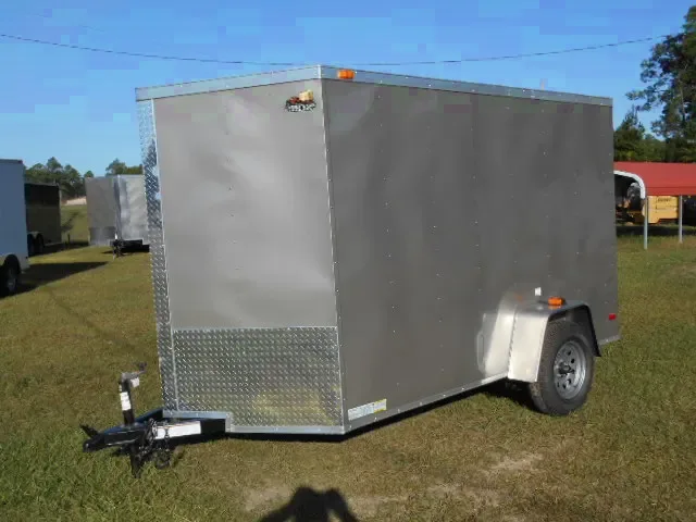 12FT BEIGE CARGO TRAILER WITH SINGLE AXLE