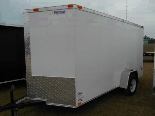 WHITE 12FT SINGLE AXLE CARGO TRAILER