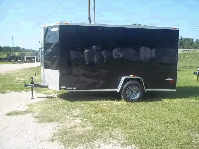 12FT S/A BLACK CARGO TRAILER