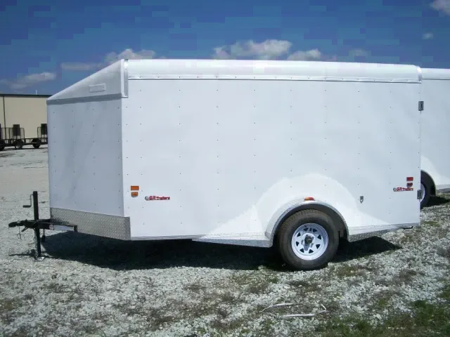 White 12ft Enclosed Cargo Trailer