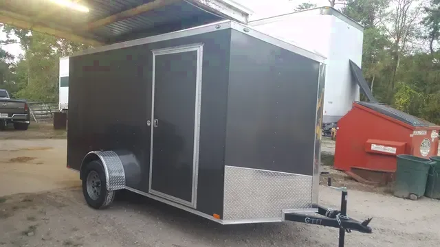 CHARCOAL 12FT ENCLOSED CARGO TRAILER
