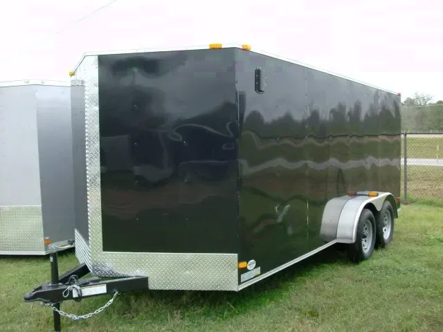 BLACK 16FT ENCLOSED CARGO TRAILER