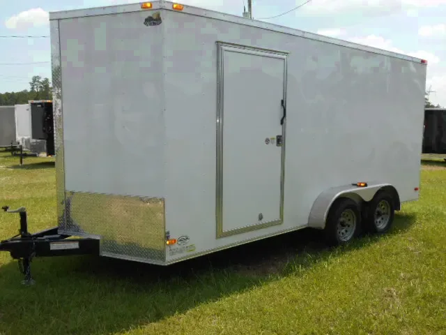 16FT ENCLOSED CARGO TRAILER - WHITE