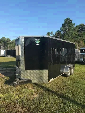 16FT BLACK CARGO WITH 2-3500LB AXLE