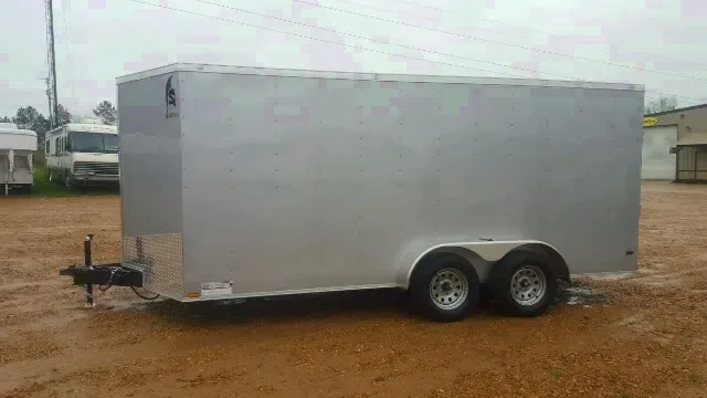 WHITE 16FT ENCLOSED CARGO WITH V-NOSE