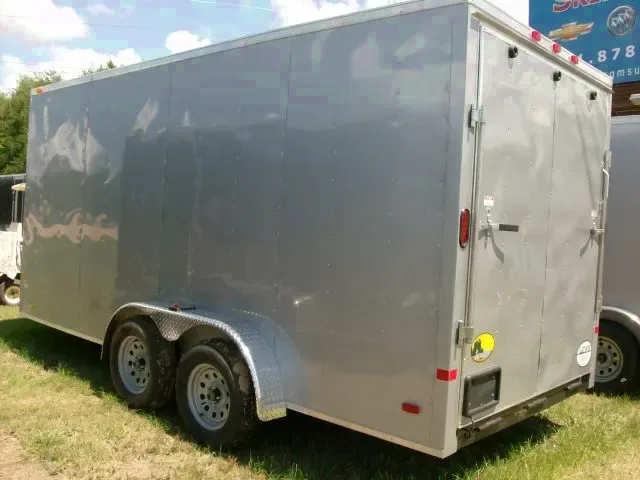 PEWTER 16FT CARGO TRAILER WITH V-NOSE