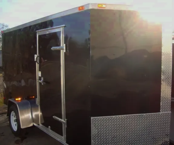 12ft Black V-Nose w/ATP with Ramp Door