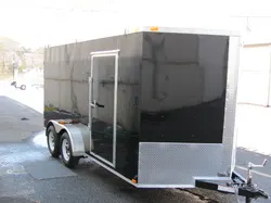 Black 14ft Tandem Axle Enclosed Trailer