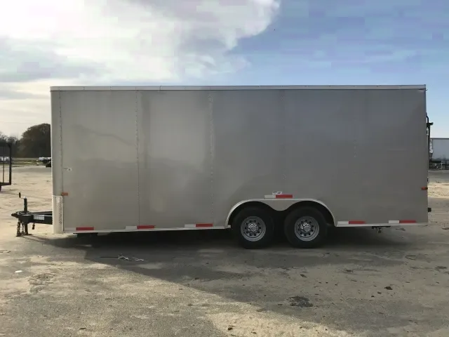 Arizona Beige 18ft Tandem Axle Cargo Trailer with Ramp