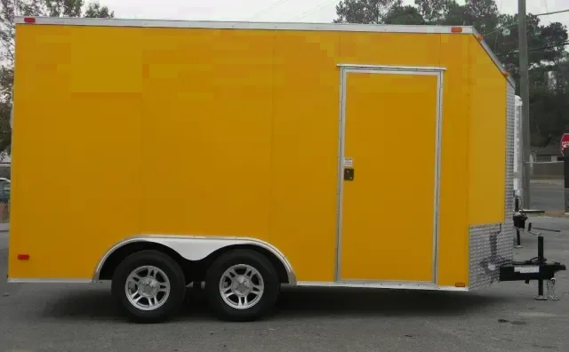 Yellow 14ft  Slant V-nose with 3500lb Axles