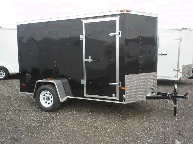 Black 10ft Enclosed Cargo Trailer